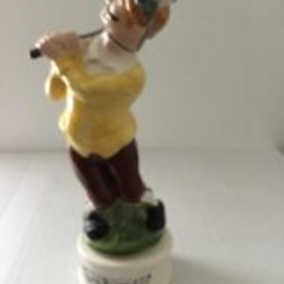 Rare Vintage Collectible Drunken Golfer Decanter & Music Box Plays HOW DRY I AM - Picture 5 of 6